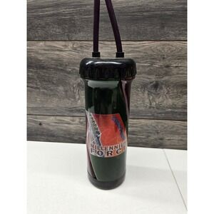 Cedar Point Millennium Force Souvenir Dual Chamber Drink Bottle Two Straws vtg